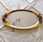 Serving platter like new with woven design, stainless steel 18/10