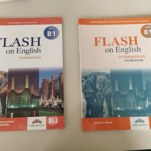 Flash on English B1 Intermediate set like new, Student's Book and Workbook