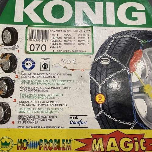König Comfort Magic-9 Snow Chains 9mm new