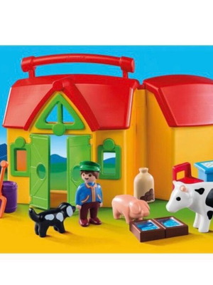 Playmobil Preschool Series 1.2.3 Farm Suitcase 123 like new