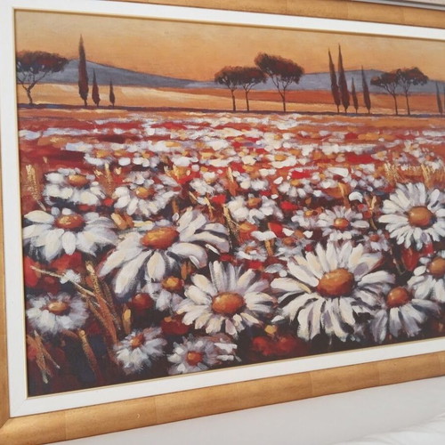 M. Occhini Canvas Painting with Frame like new