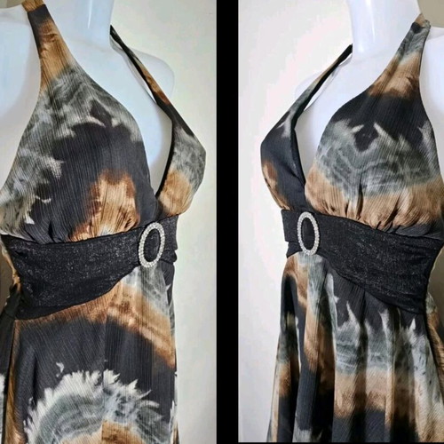 Bellino dress brand new with striking print and rhinestone detail