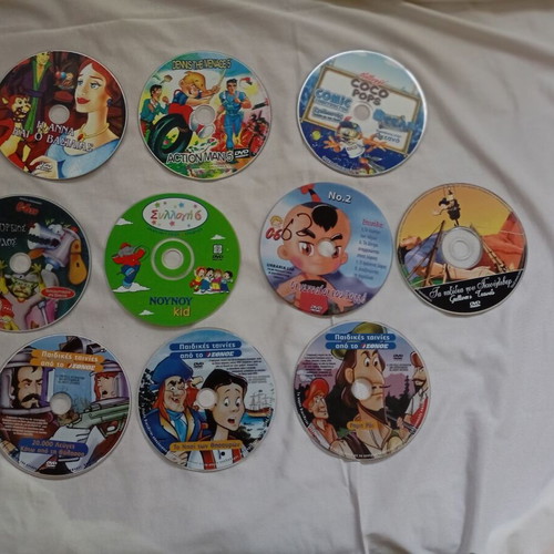 Children's DVD pack of 10 used, dubbed cartoons