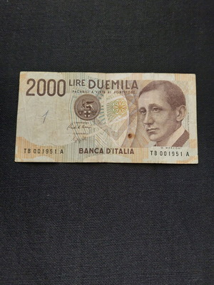 ΙΤΑΛΊΑ, 1990. 2000 ΛΙΡΕΣ.