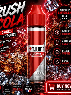 Rush Cola Drinks T-Juice 50ml refill liquid new