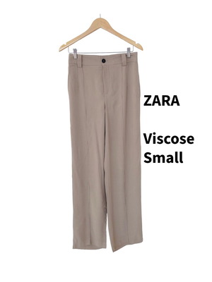 Zara high-waist beige pants viscose small like new