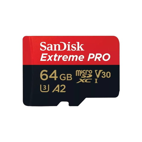 Sandisk Extreme Pro microSDXC 64GB U3 V30 A2 UHS-I 200MB/s new with adapter