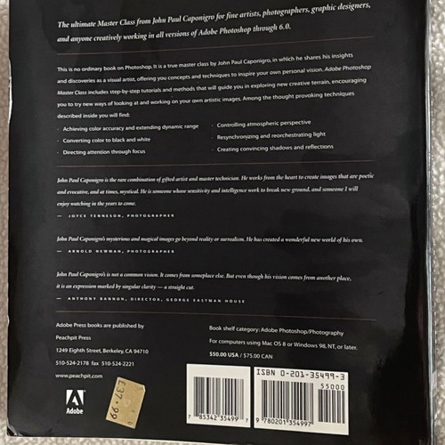 Adobe Photoshop Master Class book used, English