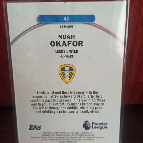 Noah Okafor Topps Finest card like new