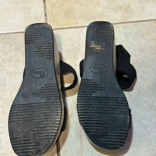 Parex anatomical sandals size 39 used, black cream