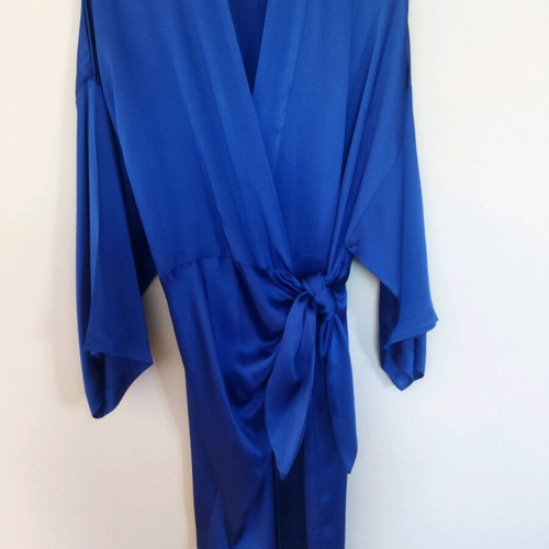 Satin dress like new, blue, size L