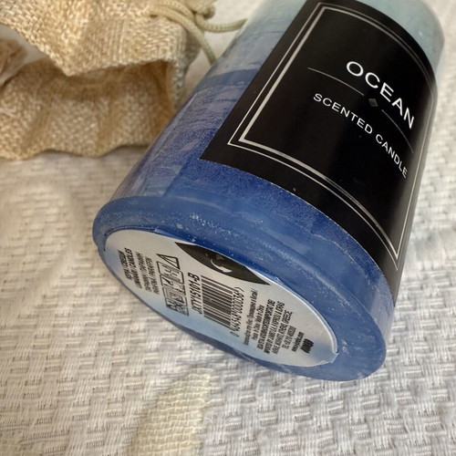 Paraffin candle with ocean scent new