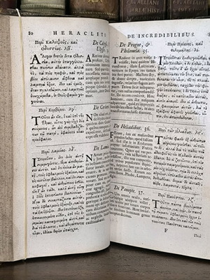 Opuscula Mythologica Physica et Ethica 1688 μεταχειρισμένο βιβλίο με ελληνικό και λατινικό κείμενο