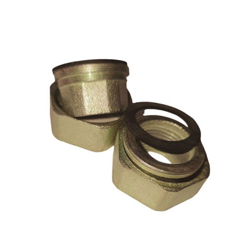Set of 1 1/4 inch brass circulator pump fittings, female