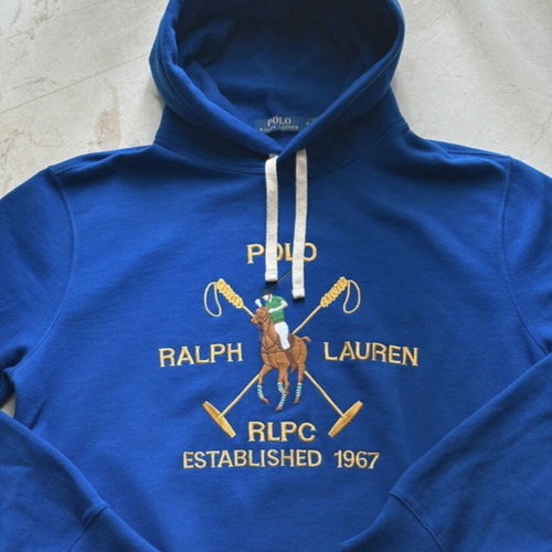 Polo Ralph Lauren blue hoodie used, size medium