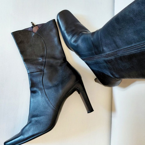 Hispanitas leather black ankle boots size 41 like new