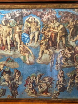 Puzzle 3000 pieces The Last Judgment Michelangelo with frame like new