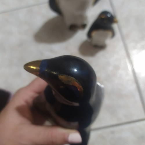 Set of 3 vintage porcelain penguins