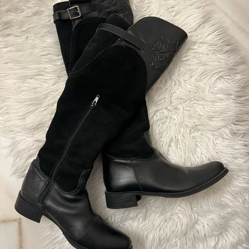 Alpe suede riding boots over the knee like new, black size 36