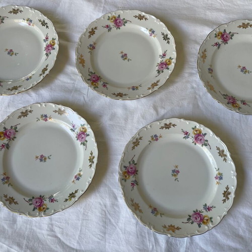 Kahla porcelain plates used, pack of 5, vintage