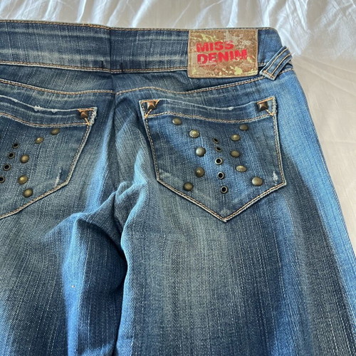 Miss Denim jeans like new, blue with studs, size XS