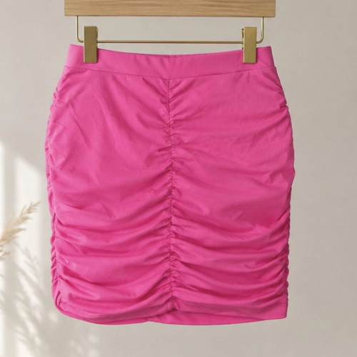 ASOS ruched mini skirt new, size 36, fuchsia pink