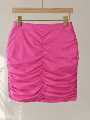 ASOS ruched mini skirt new, size 36, fuchsia pink