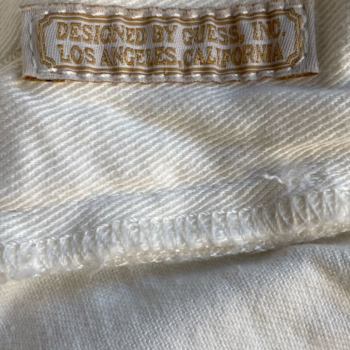 Guess denim mini skirt white like new, size L