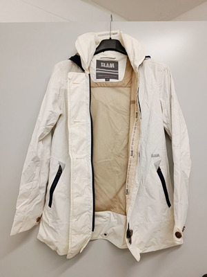 Slam women's jacket like new, size XS, waterproof, white-beige