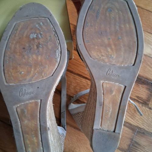 Castaner wedge espadrille sandals used, green, size 39