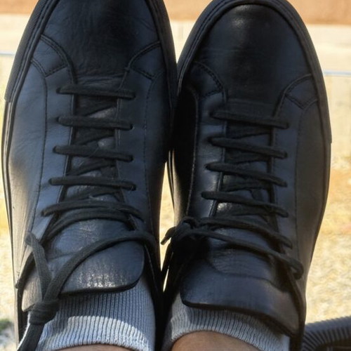 Common Projects Black Leather Sneakers EU 42 Unworn