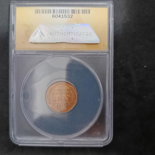 1 cent USA 1954 certified, rare double die error coin