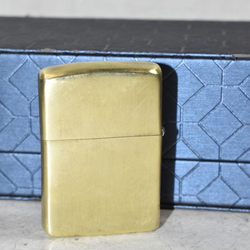 Zippo Solid Brass lighter used, vintage patina 1997, made in USA