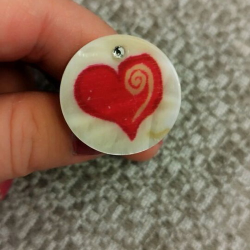 Steel ring used with bone decoration adjustable size