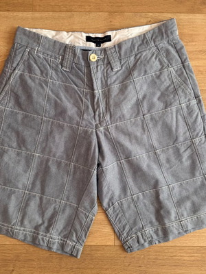 Tommy Hilfiger Gray Plaid Cotton Chino Shorts Size 32 New