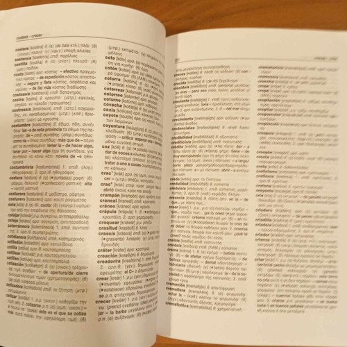 Spanish-Greek dictionary like new, Medousa editions
