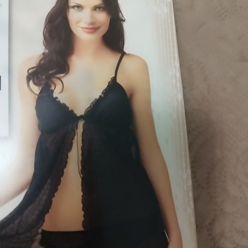 Babydoll lingerie set new, black, size 40/42