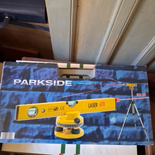 Parkside Laser 670 laser level set with tripod and carrying case