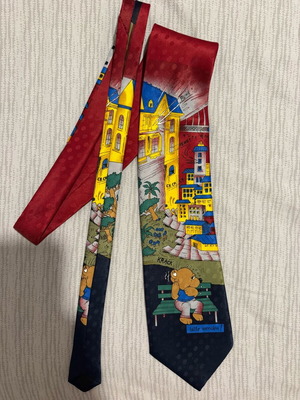 Silk tie used multicolored in very good condition
