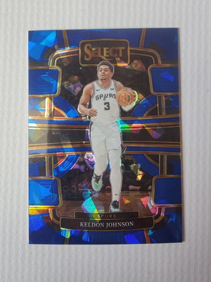 Κάρτα Keldon Johnson Panini-Select 2023-24 Concourse Cracked Ice Blue Prizm καινούργια