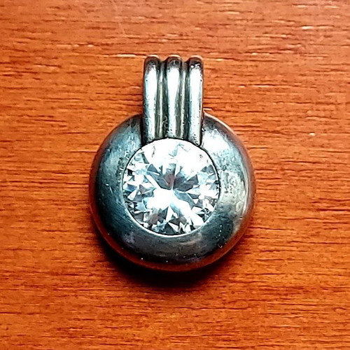 925 Silver Pendant with Zircon Like New