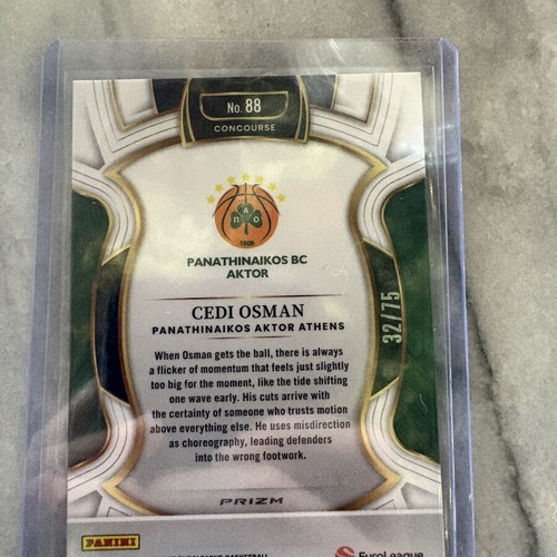 Cedi Osman 32/75 Neon Green Prizm Card New
