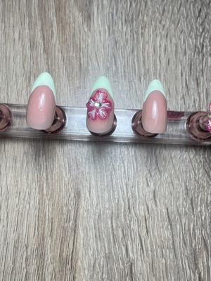 3D Press On Nails σετ καινούργιο με buffer, pusher και κόλλα νυχιών