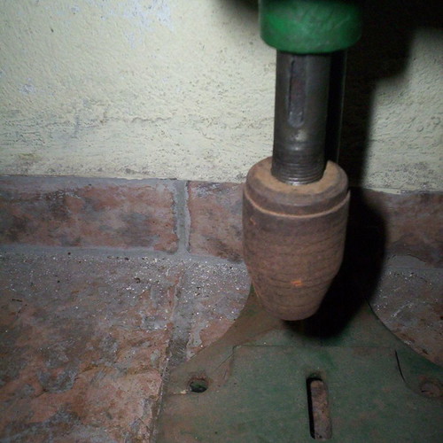 Hand-operated column drill used