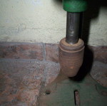 Hand-operated column drill used