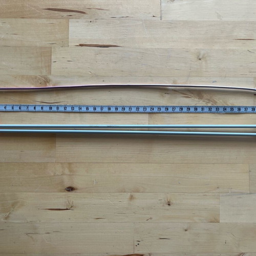 Knitting needles used, pack with pair and single