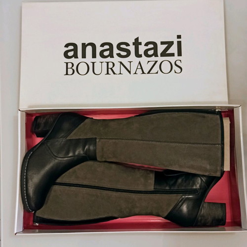 Bournazos boots new, leather, size 40, black and gray