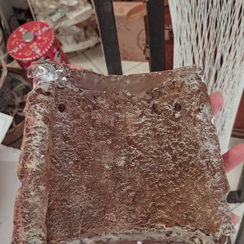 Decorative handmade tile like new with clay details