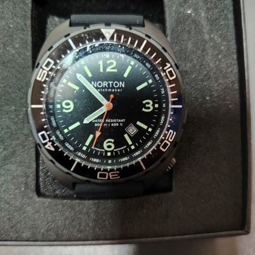 Norton Watchmaker automatic wristwatch, black