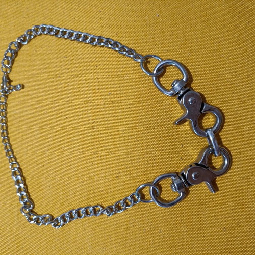 Steel necklace like new, gray, can be worn as belt chain